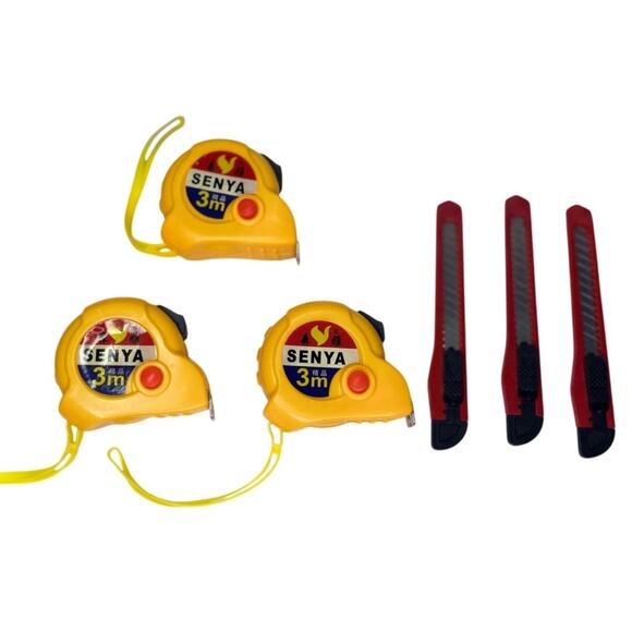 3-Pack 3m Tape Measures & 3 Utility Knives – DIY & Toolbox Essential 6-Piece - Picture 2 of 16